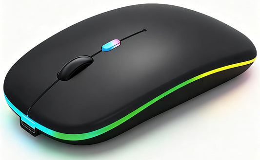 HP W10 Wireless Rechargeable Mouse, RGB Silent Click
