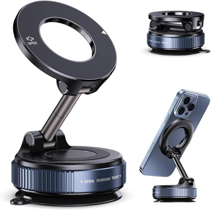 Magnetic Vacuum Suction Phone Holder, 360° Swivel