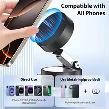 Magnetic Suction Phone Holder for iPhone, Car Mirror Mount