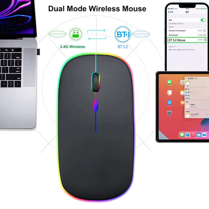 ZONIX Neon RGB Dual Mode Wireless Rechargeable Mouse