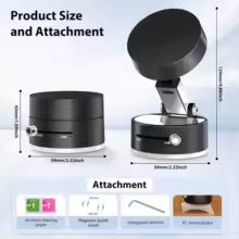 Magnetic Suction Phone Holder for iPhone, Car Mirror Mount
